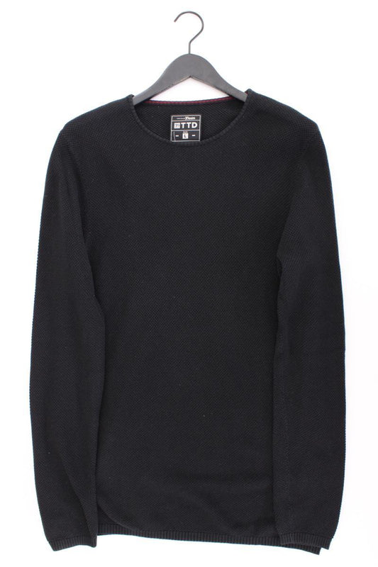Tom Tailor (Denim) Feinstrickpullover für Herren Gr. L schwarz aus Baumwolle