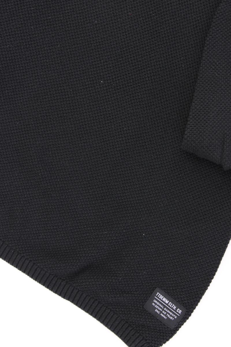 Tom Tailor (Denim) Feinstrickpullover für Herren Gr. L schwarz aus Baumwolle