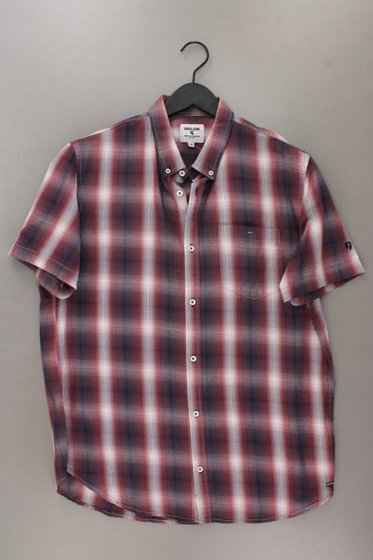 Garcia Jeans Karohemd für Herren Gr. XL kariert Kurzarm rot aus Baumwolle