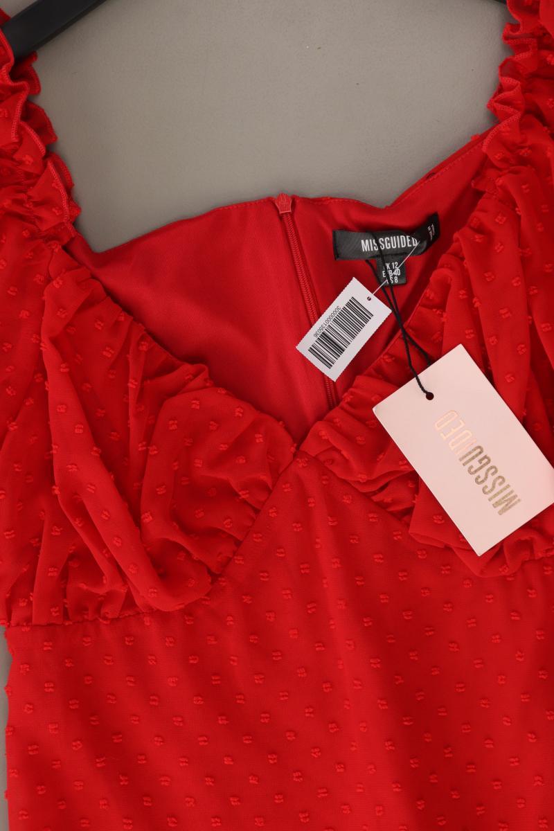 MISSGUIDED Kurzarmkleid Gr. 40 neu mit Etikett rot aus Polyester