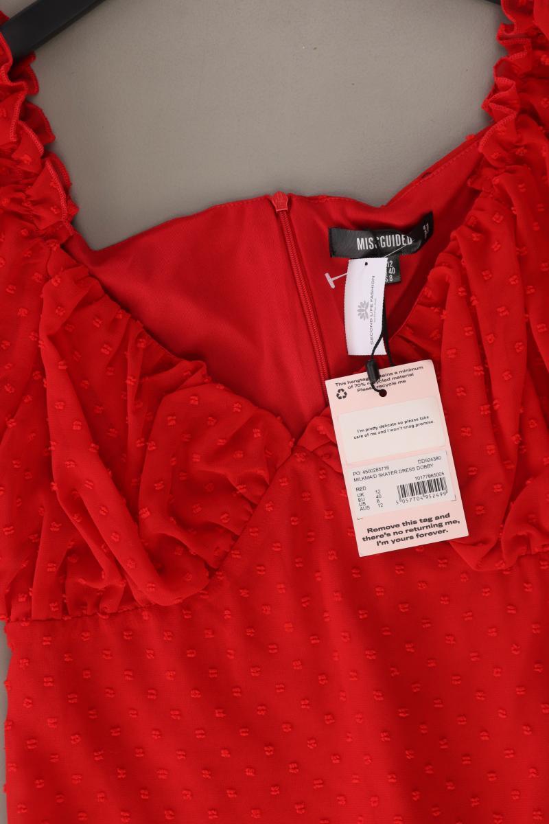 MISSGUIDED Kurzarmkleid Gr. 40 neu mit Etikett rot aus Polyester