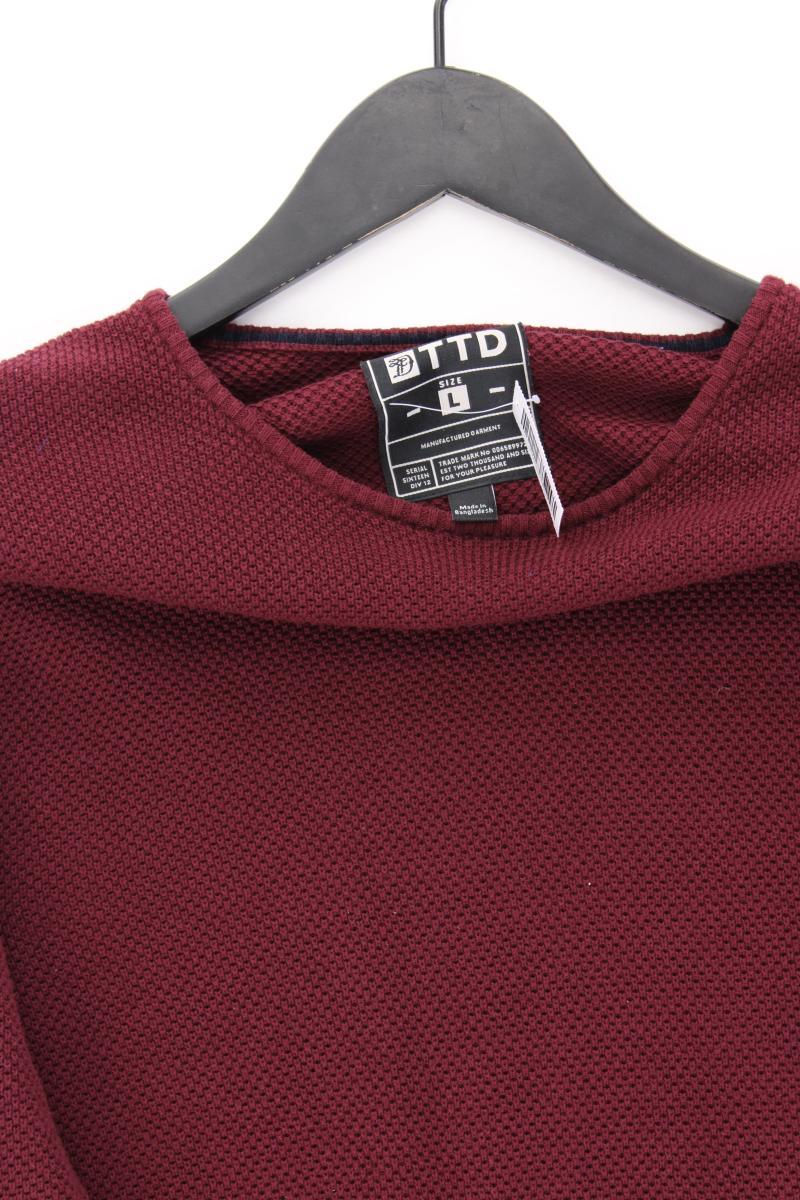 Tom Tailor (Denim) Feinstrickpullover für Herren Gr. L rot aus Baumwolle