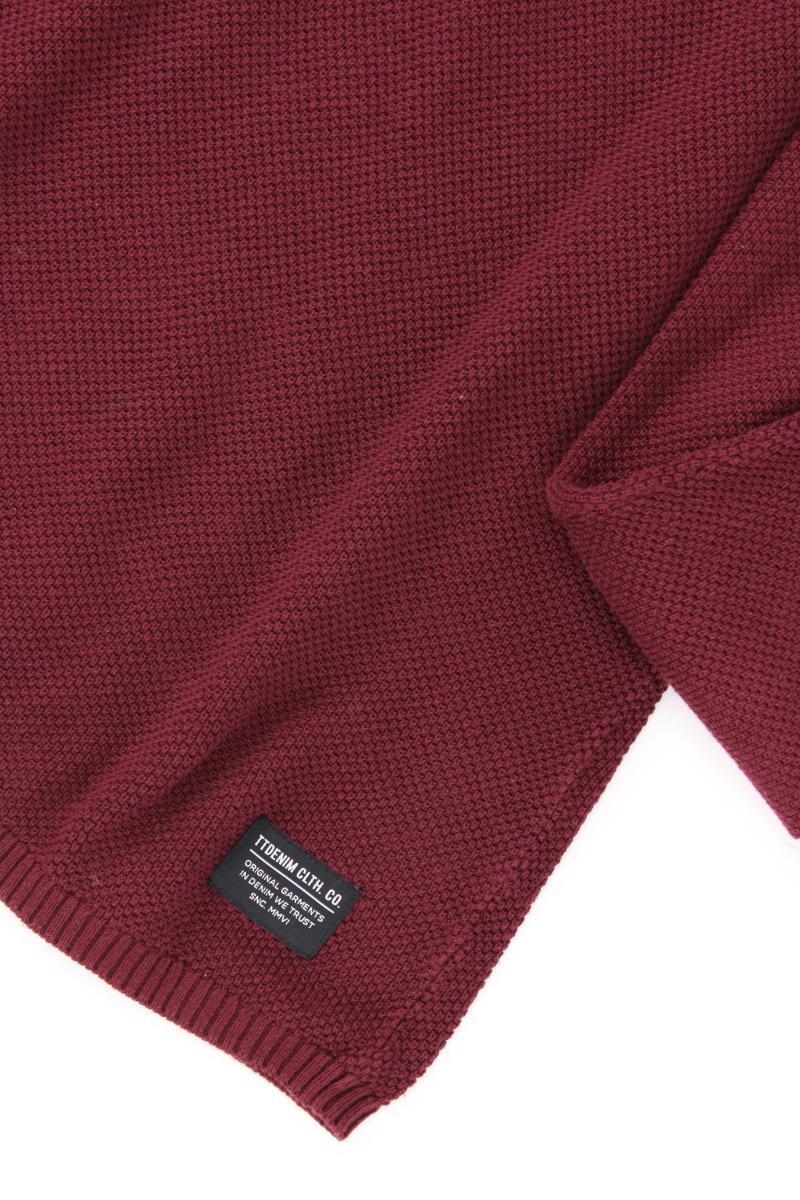 Tom Tailor (Denim) Feinstrickpullover für Herren Gr. L rot aus Baumwolle