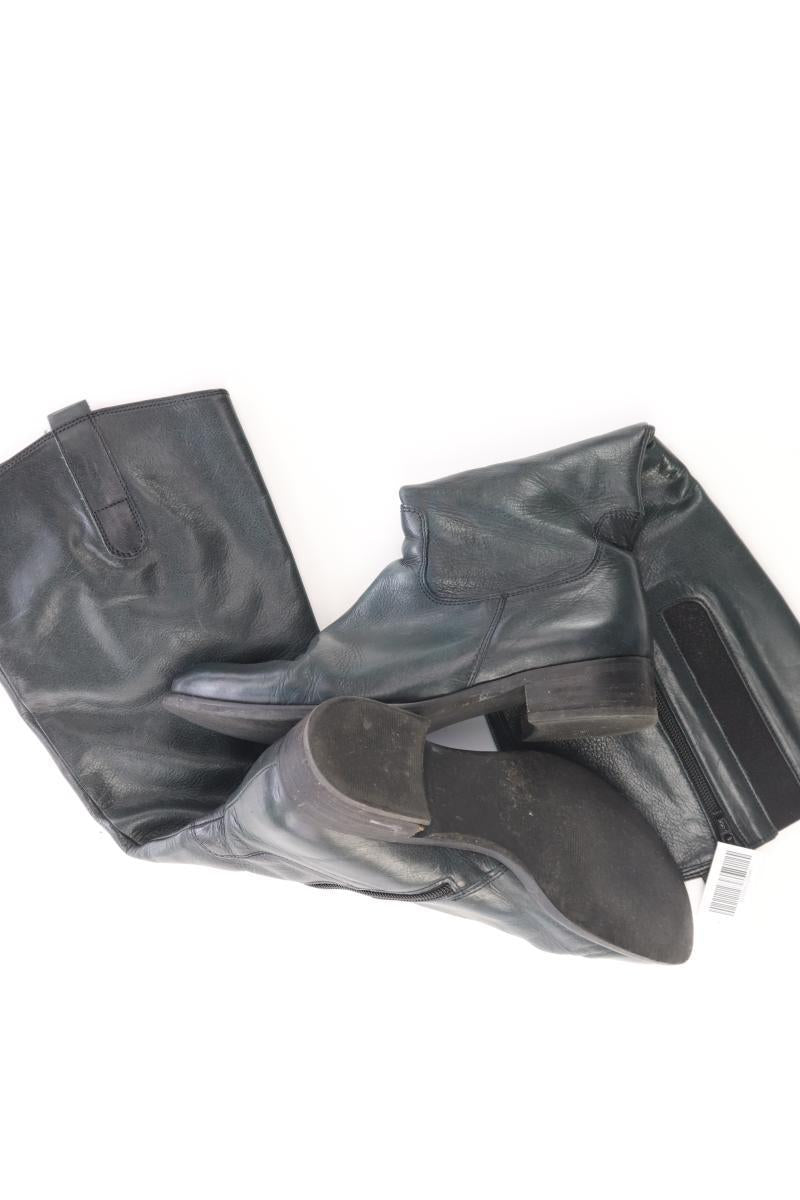 Gabor Absatzstiefel Gr. 38 blau aus Leder