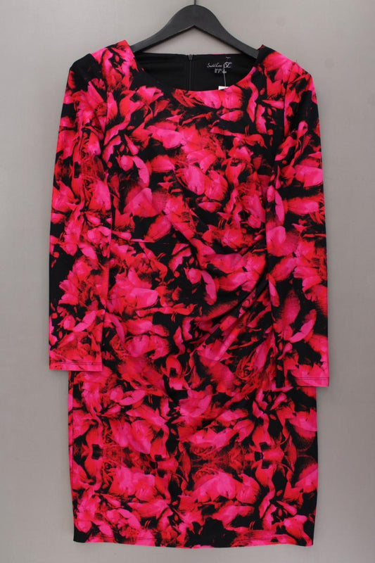 Smashed Lemons Langarmkleid Gr. 38 mit Blumenmuster pink aus Rayon