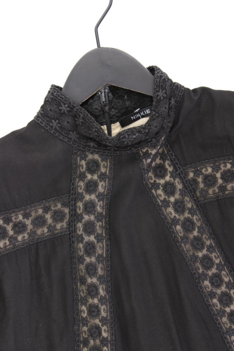 Nikkie Abendkleid Gr. 34 Kurzarm schwarz aus Viskose