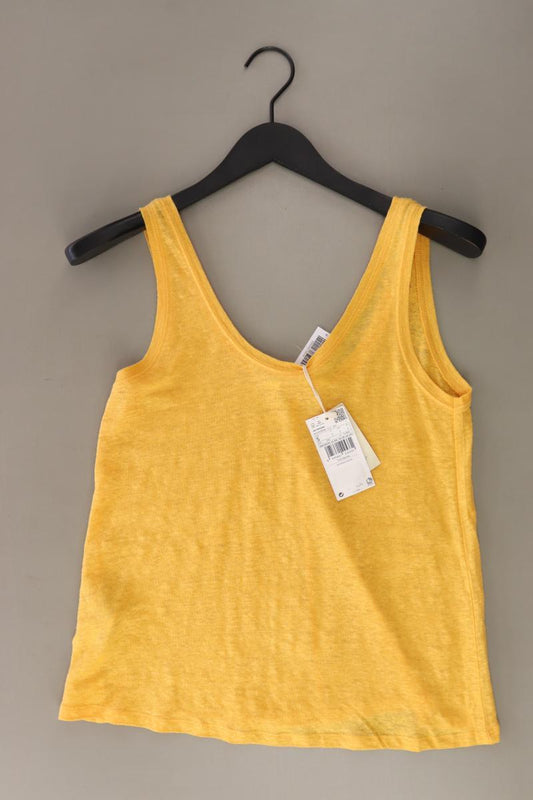 Mango Trägertop Gr. S neu mit Etikett gelb aus Leinen