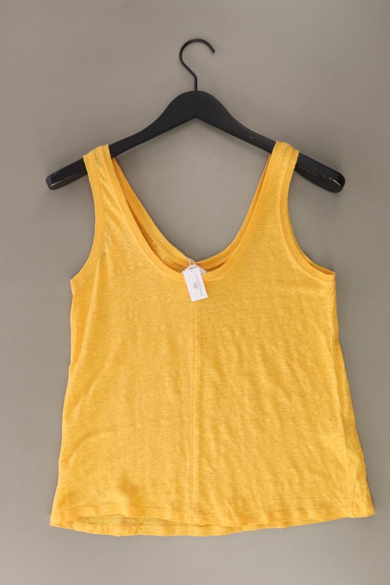 Mango Trägertop Gr. S neu mit Etikett gelb aus Leinen