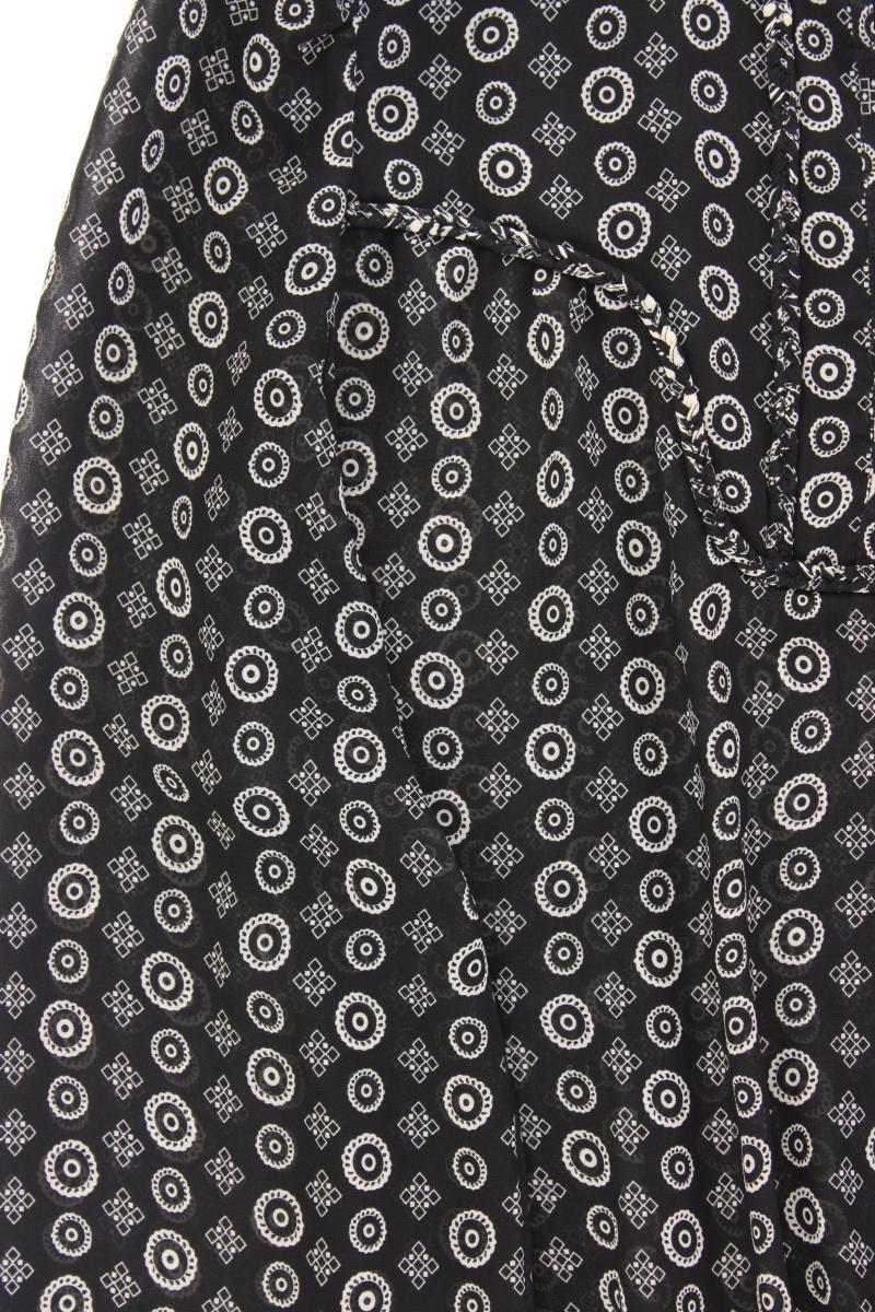 Mexx Langarmbluse Gr. 38 geometrisches Muster schwarz aus Polyester