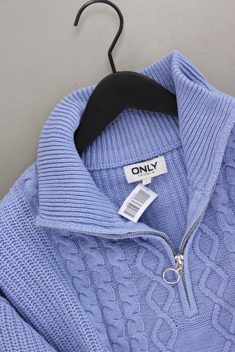 Only Strickpullover Gr. S blau aus Baumwolle