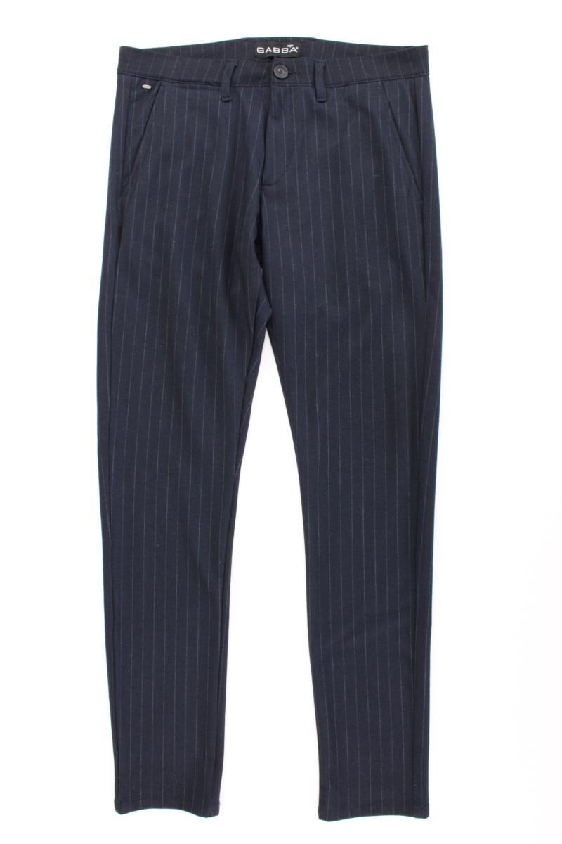 Gabba Hose für Herren Gr. W33/L34 gestreift Modell Paul blau aus Polyester