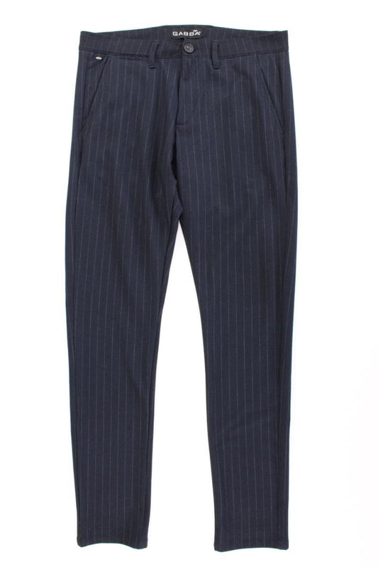 Gabba Hose für Herren Gr. W33/L34 gestreift Modell Paul blau aus Polyester