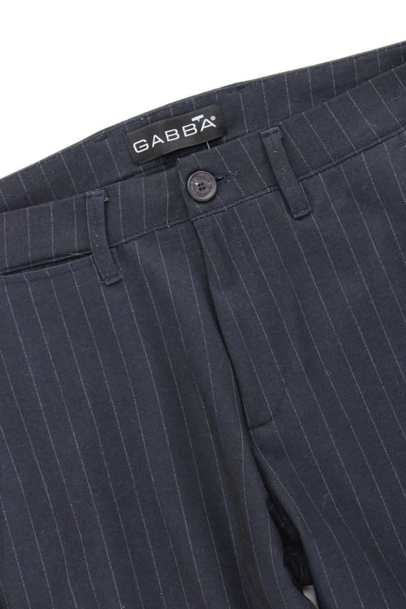 Gabba Hose für Herren Gr. W33/L34 gestreift Modell Paul blau aus Polyester