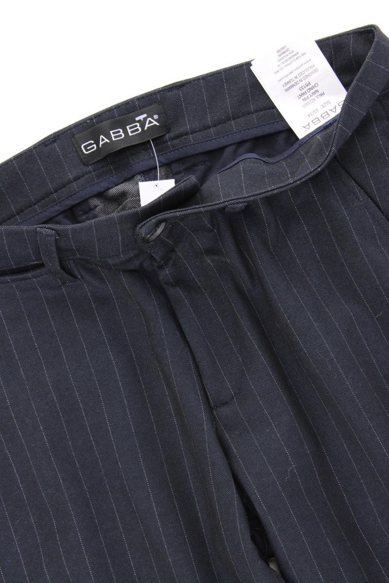 Gabba Hose für Herren Gr. W33/L34 gestreift Modell Paul blau aus Polyester