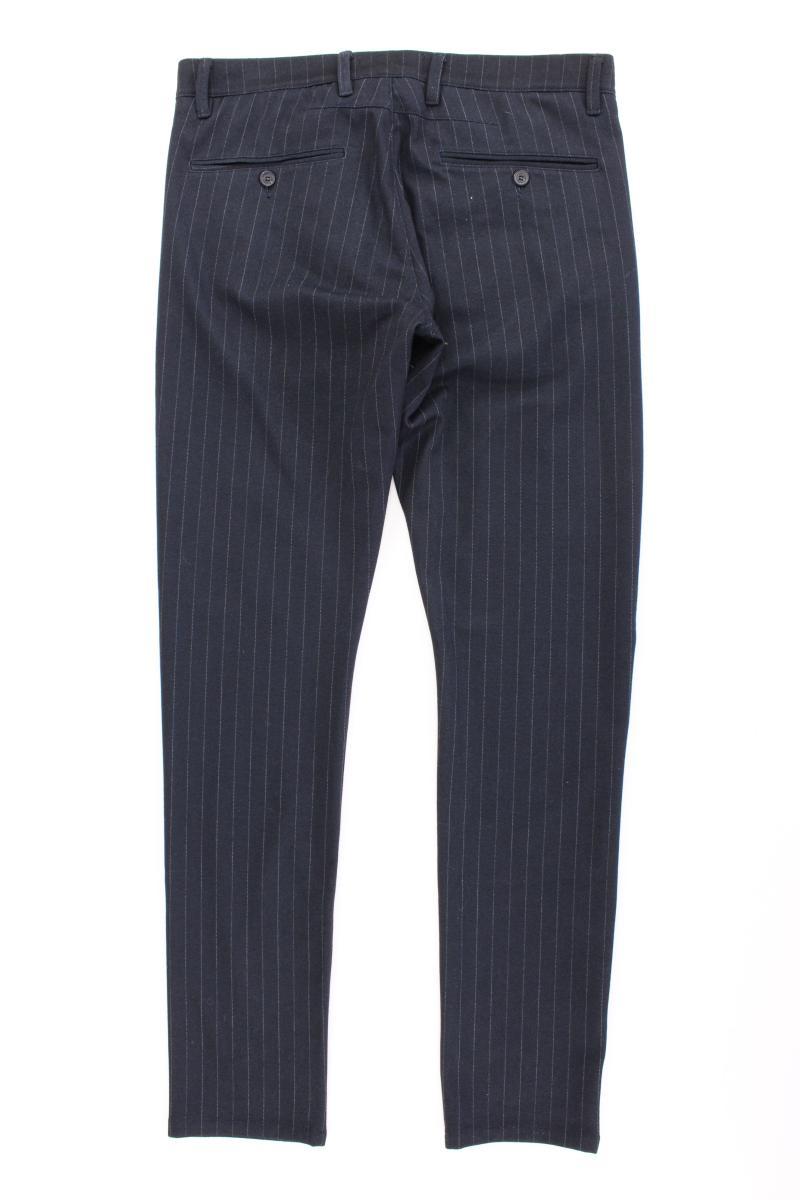 Gabba Hose für Herren Gr. W33/L34 gestreift Modell Paul blau aus Polyester