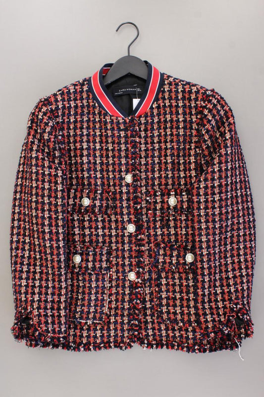 Zara Bouclé Jacke Gr. L mehrfarbig aus Polyester