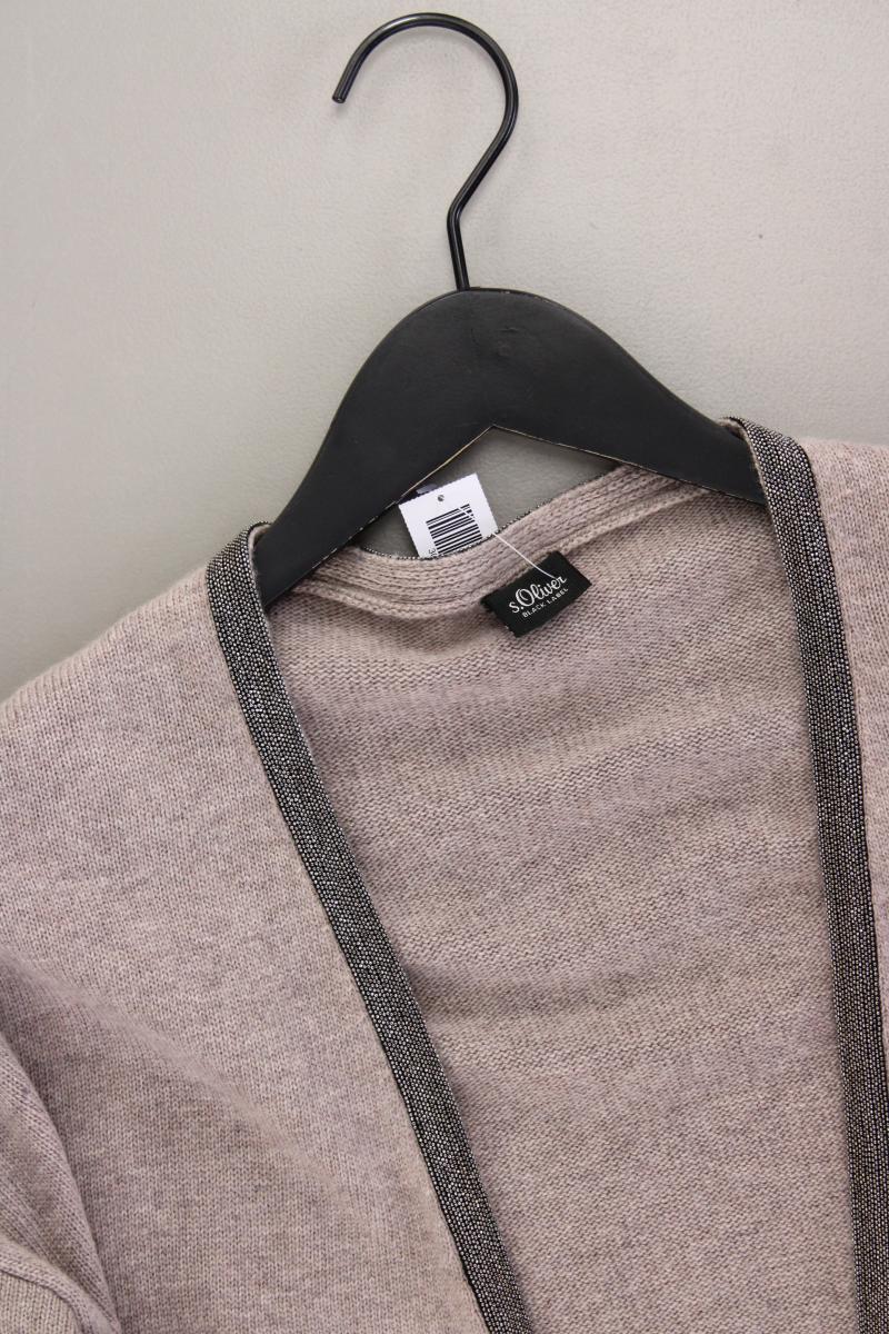 s.Oliver Black Label Strickjacke Gr. 40 Langarm braun aus Wolle
