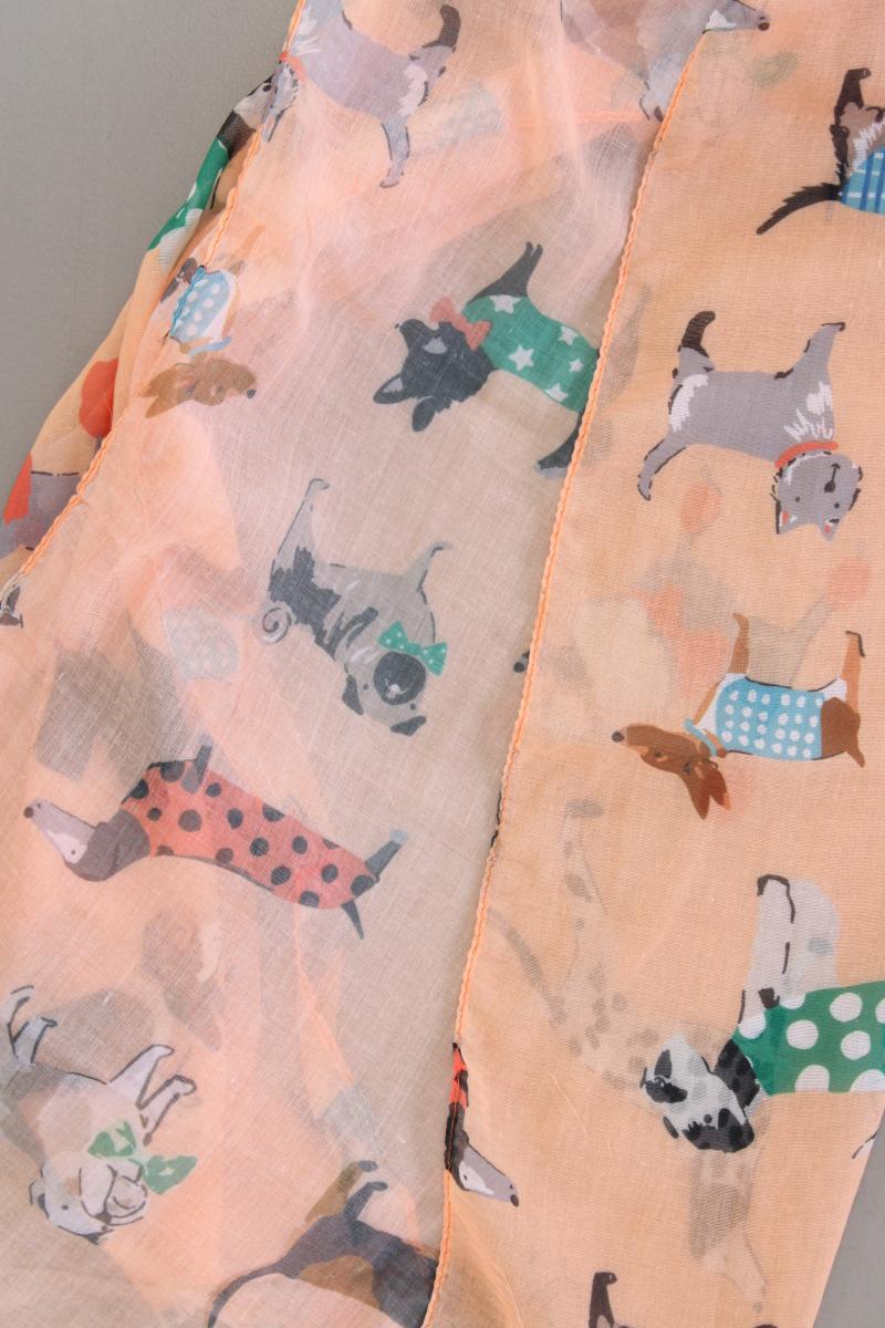 Tuch mit Hundemuster orange