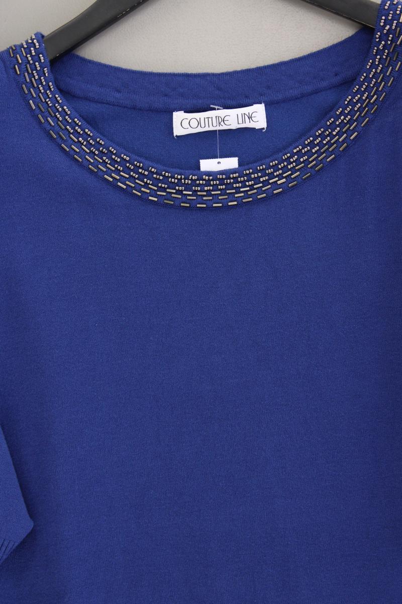Couture Line Strickshirt Gr. 52 Kurzarm blau aus Viskose