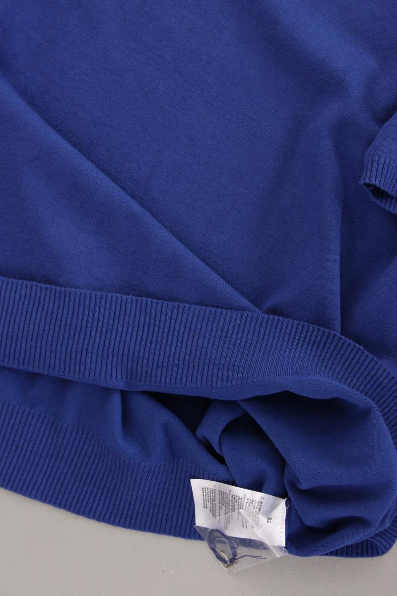 Couture Line Strickshirt Gr. 52 Kurzarm blau aus Viskose