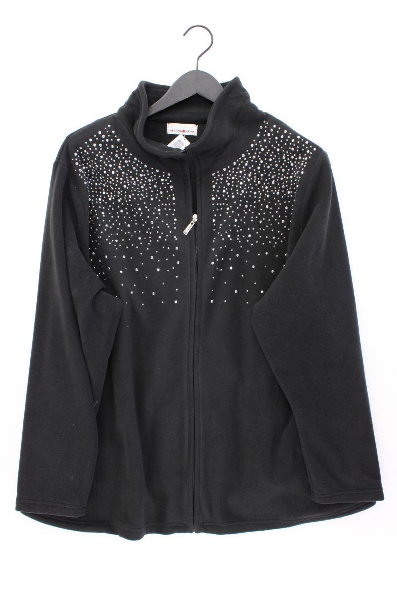 Helena Vera Fleecejacke Gr. 52 neuwertig schwarz aus Polyester