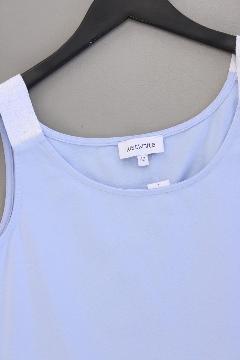Just White Trägertop Gr. 40 neuwertig blau aus Baumwolle
