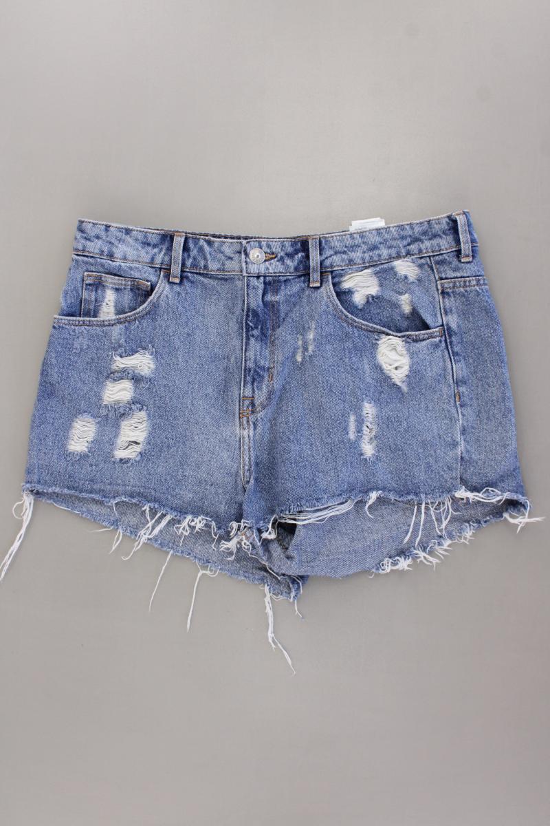 H&M Jeansshorts Gr. 42 blau aus Baumwolle