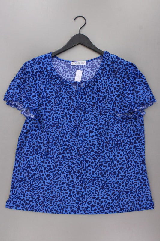 Couture Line Printshirt Gr. 48 neuwertig Kurzarm blau aus Polyester
