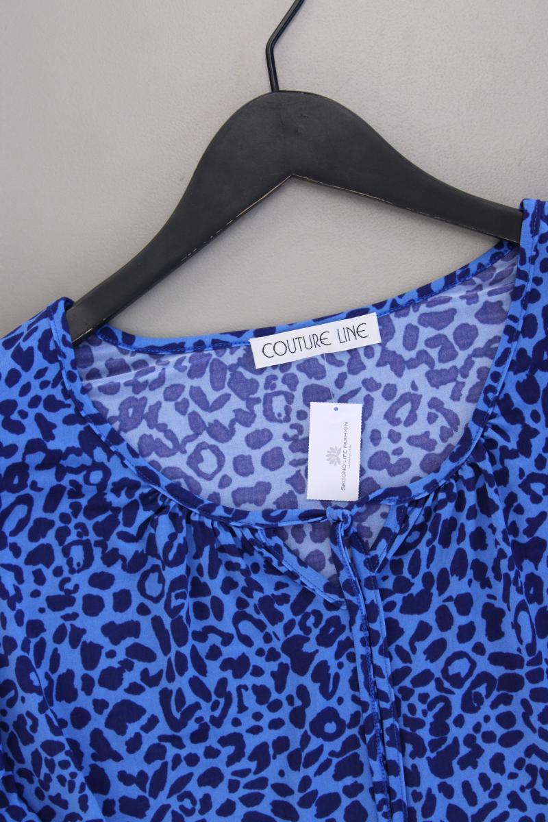 Couture Line Printshirt Gr. 48 neuwertig Kurzarm blau aus Polyester