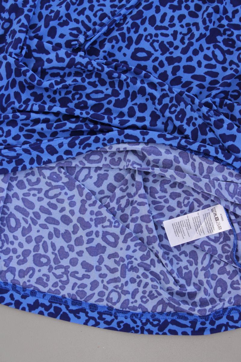 Couture Line Printshirt Gr. 48 neuwertig Kurzarm blau aus Polyester