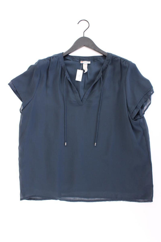 Street One Chiffonbluse Gr. 42 neuwertig Kurzarm grün aus Polyester