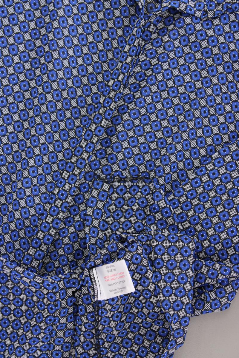 Papaya Weekend Bluse Gr. US 20 (XL) geometrisches Muster Langarm blau