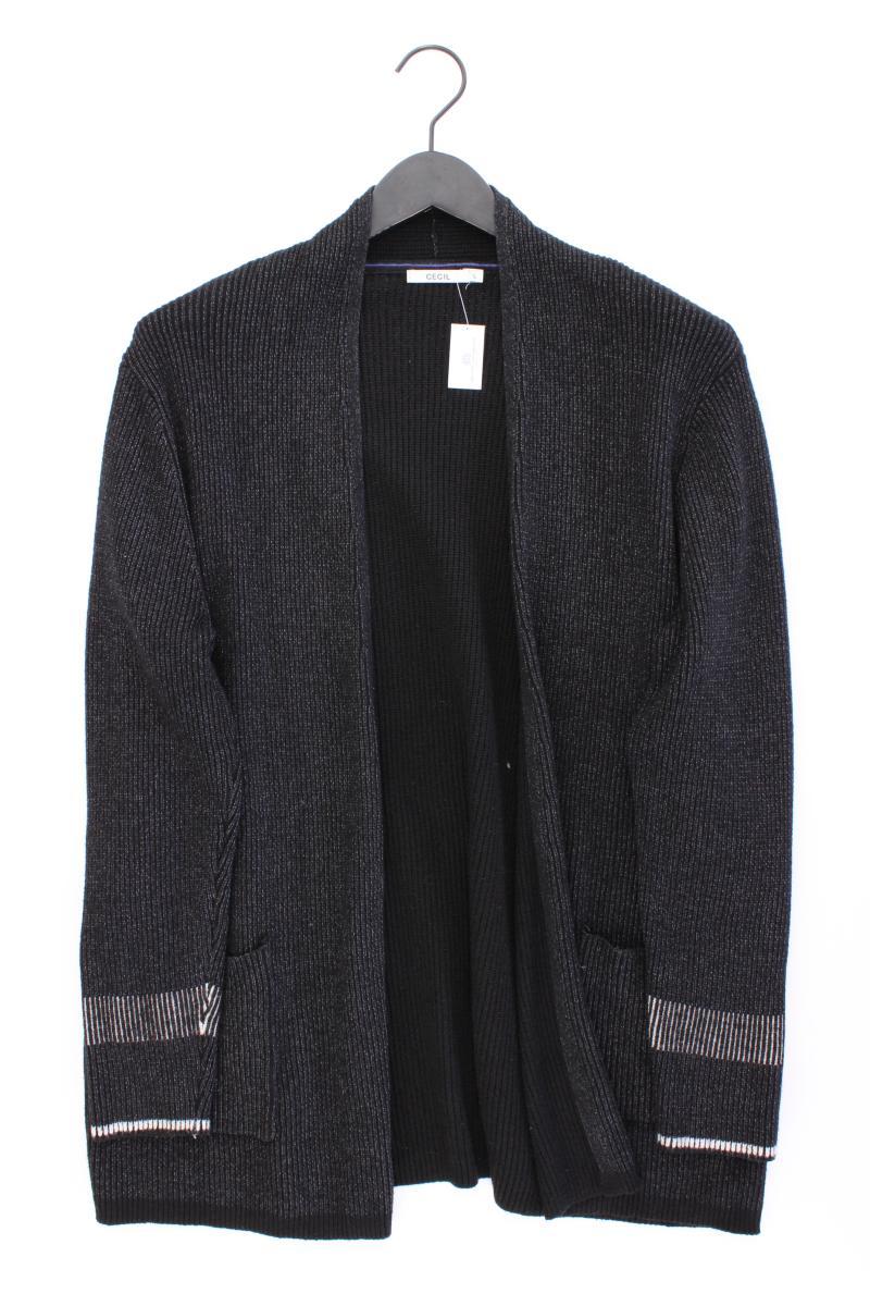 Cecil Strickjacke Gr. L Langarm grau aus Viskose