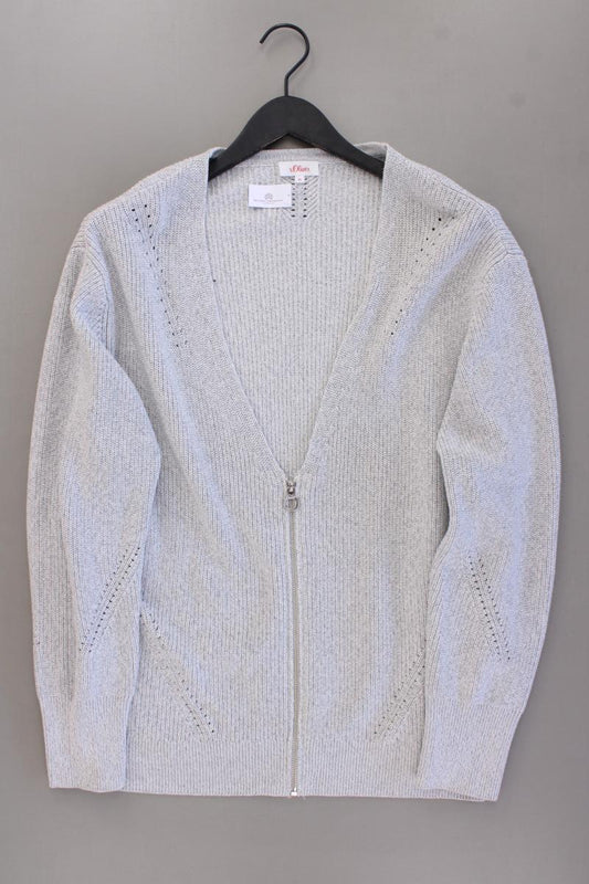 s.Oliver Strickjacke Gr. 46 neuwertig Langarm grau aus Baumwolle