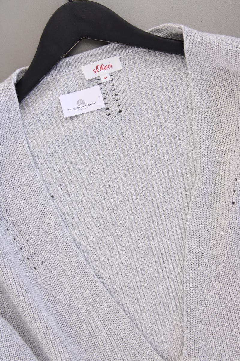s.Oliver Strickjacke Gr. 46 neuwertig Langarm grau aus Baumwolle