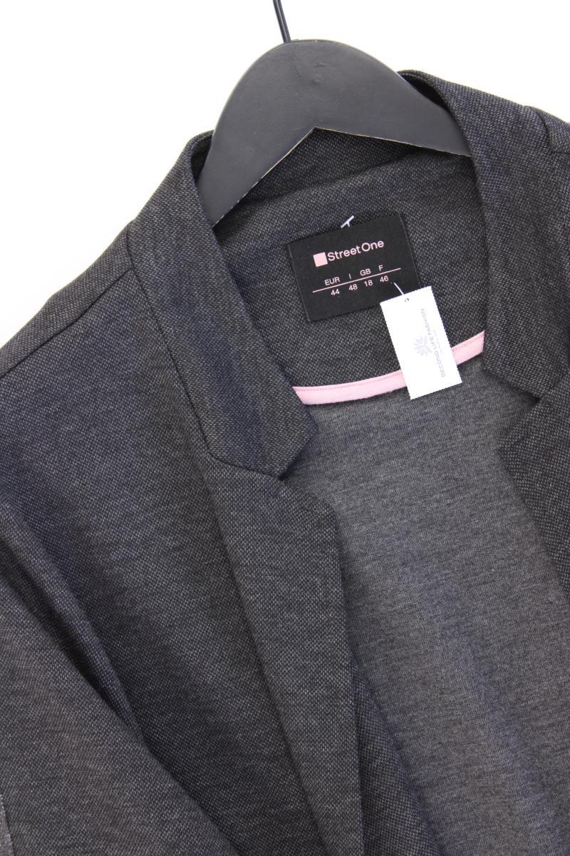 Street One Classic Cardigan Gr. 44 neuwertig Langarm grau aus Polyester