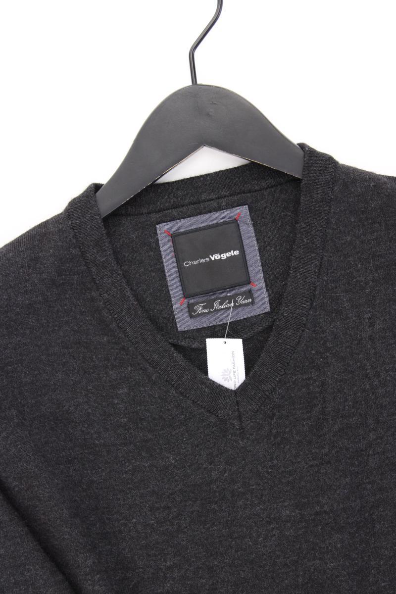 Vögele Pullover mit Wolle für Herren Gr. L grau aus Polyacryl