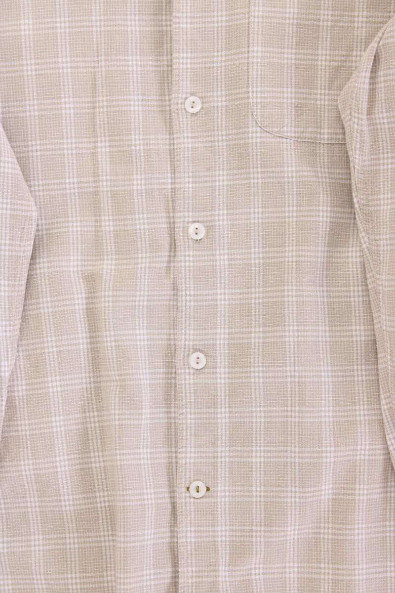 WE Fashion Langarmhemd für Herren Gr. S creme aus Baumwolle