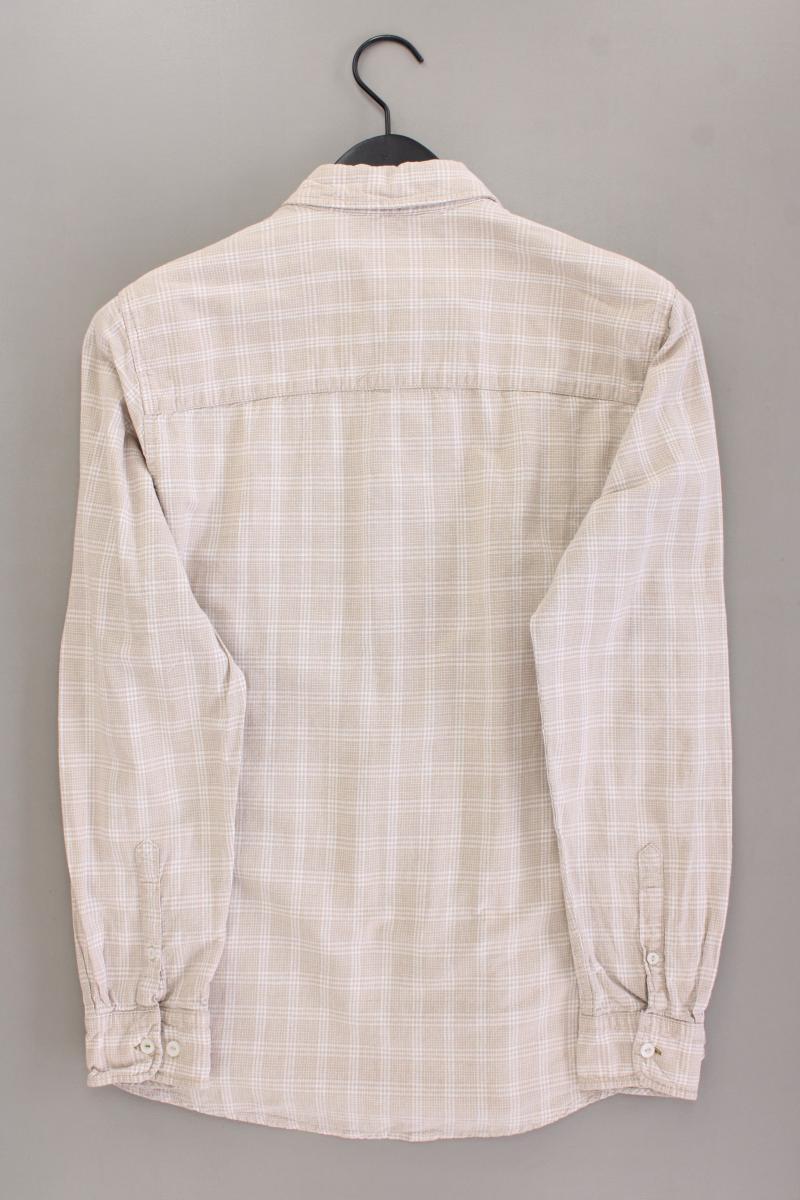 WE Fashion Langarmhemd für Herren Gr. S creme aus Baumwolle