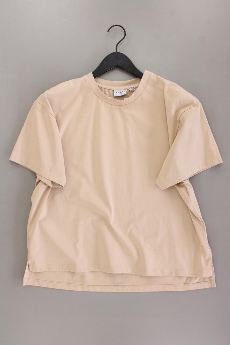 Aware by Vero Moda Shirt Gr. L Kurzarm creme aus Baumwolle