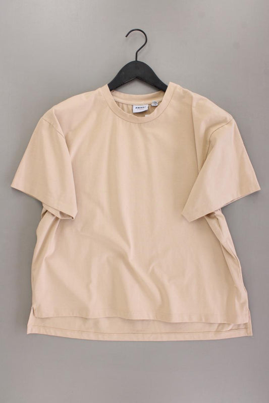 Aware by Vero Moda Shirt Gr. L Kurzarm creme aus Baumwolle