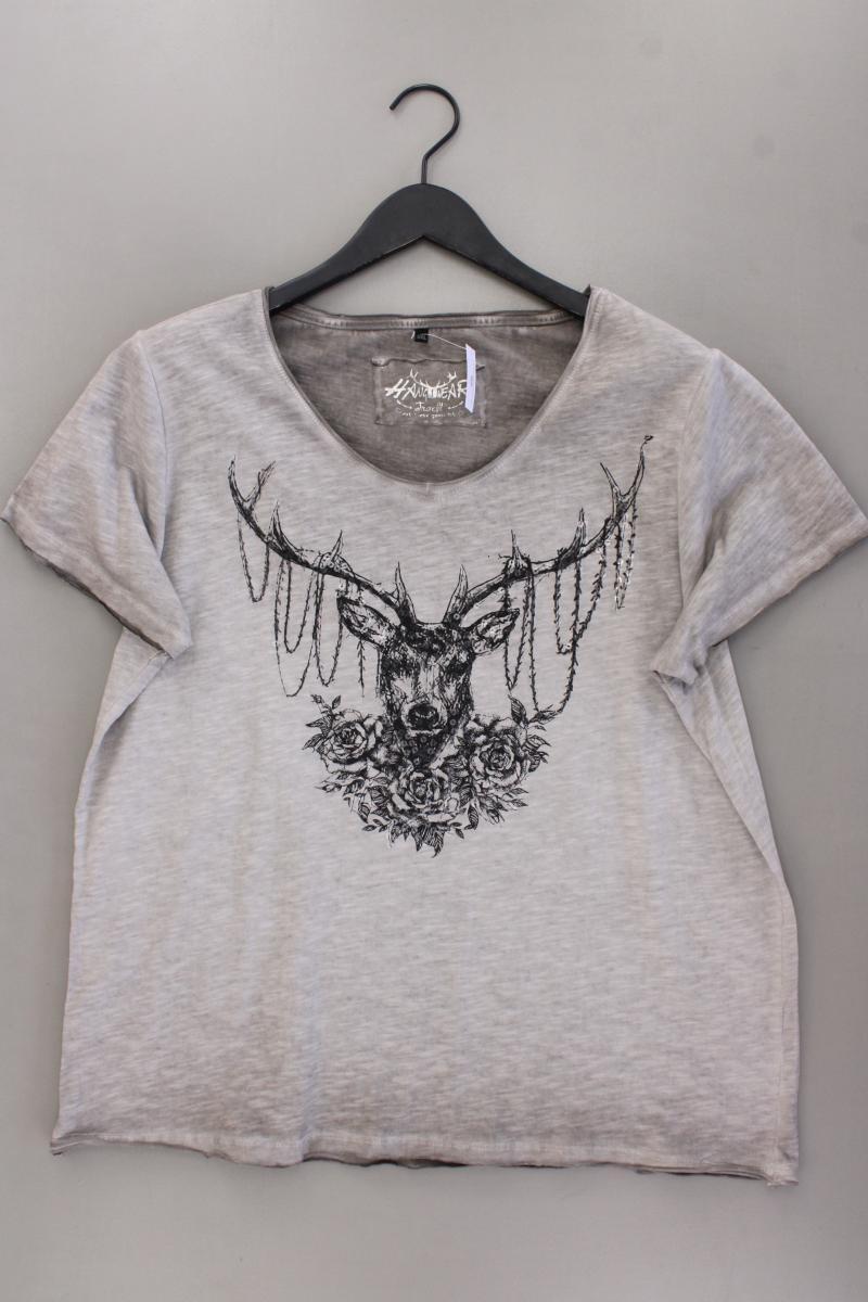 Hang Wear Printshirt Gr. XXXL Kurzarm grau aus Baumwolle