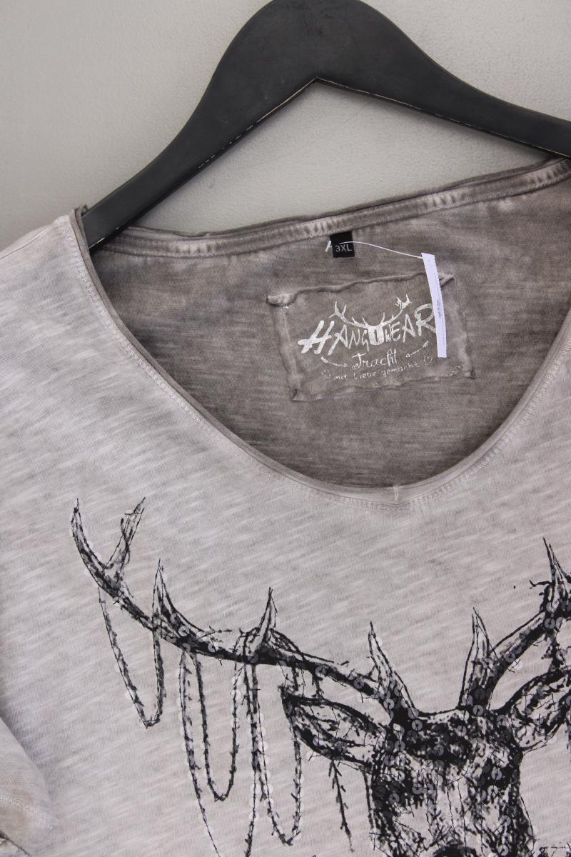 Hang Wear Printshirt Gr. XXXL Kurzarm grau aus Baumwolle
