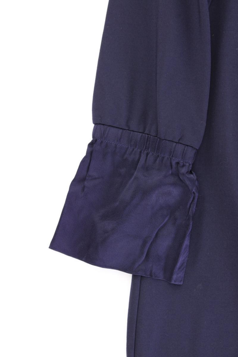 Langarmkleid Gr. 38 blau aus Baumwolle