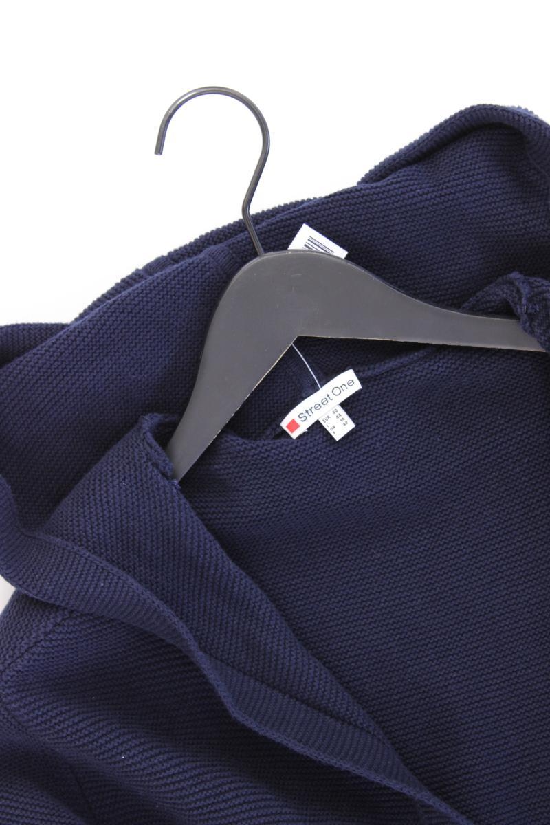 Street One Strickjacke Gr. 40 Langarm blau aus Baumwolle