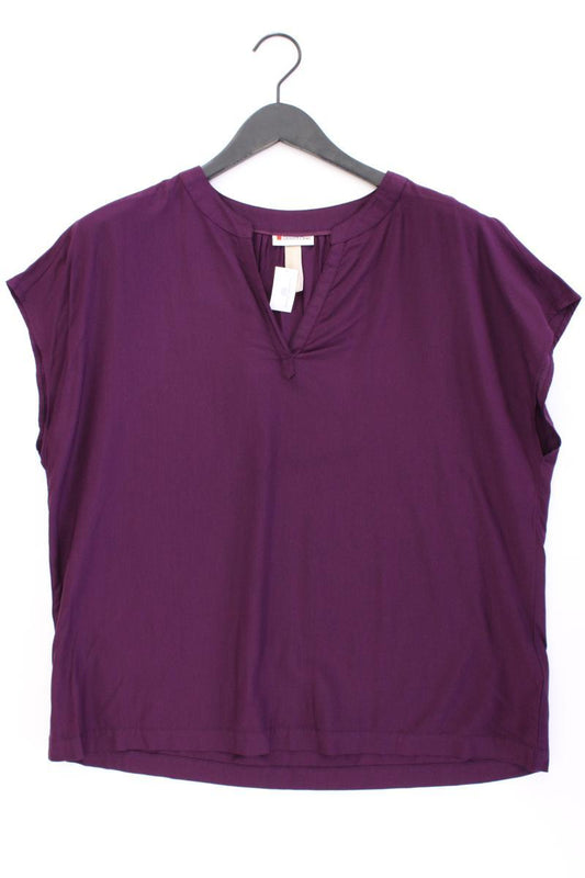 Street One Kurzarmbluse Gr. 42 neuwertig lila aus Viskose