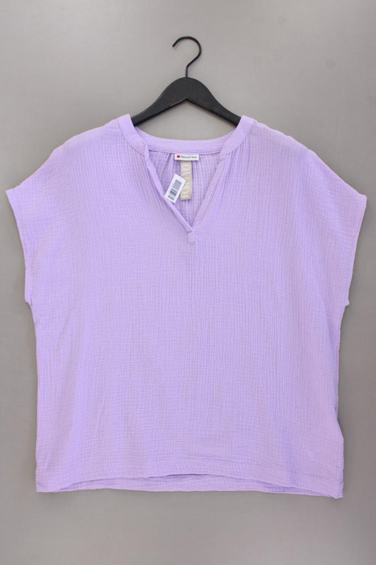 Street One Bluse Fliederfarben Gr. 42 Kurzarm lila aus Baumwolle