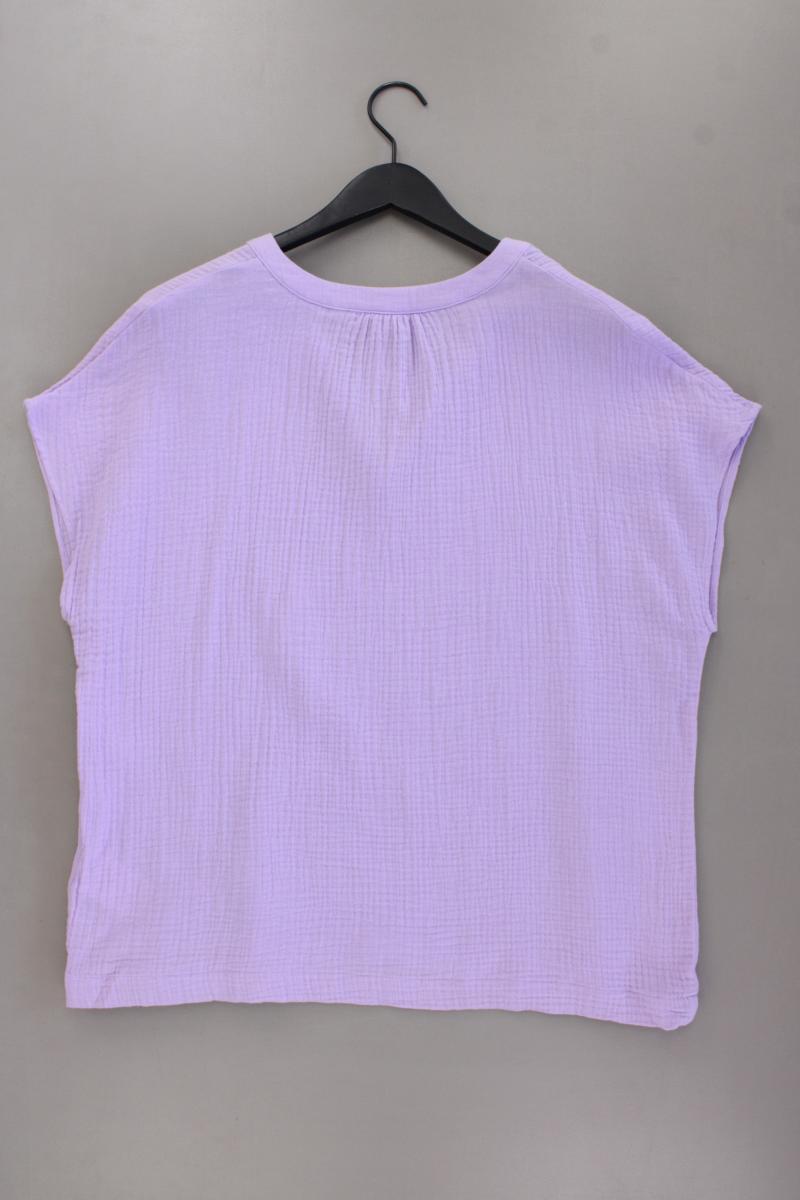 Street One Bluse Fliederfarben Gr. 42 Kurzarm lila aus Baumwolle