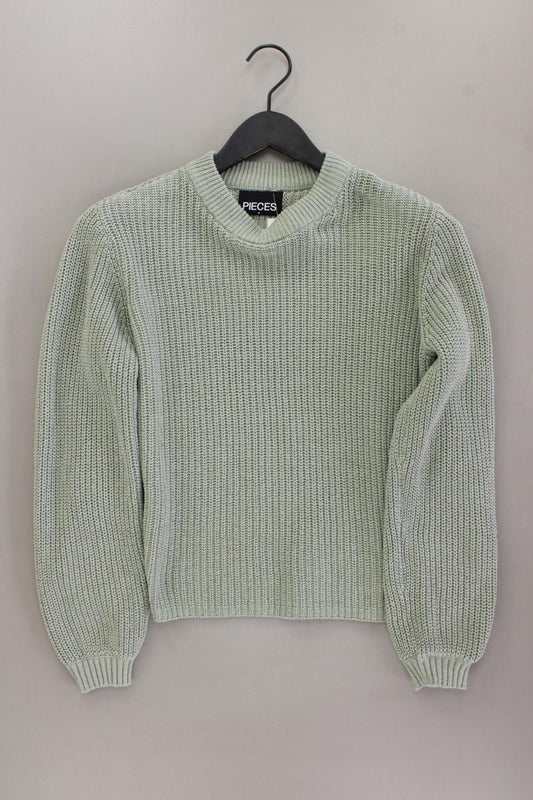 Pieces Grobstrickpullover Gr. S grün aus Baumwolle