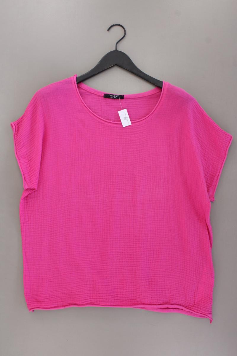 Zabaione Kurzarmbluse Gr. XXL pink aus Baumwolle